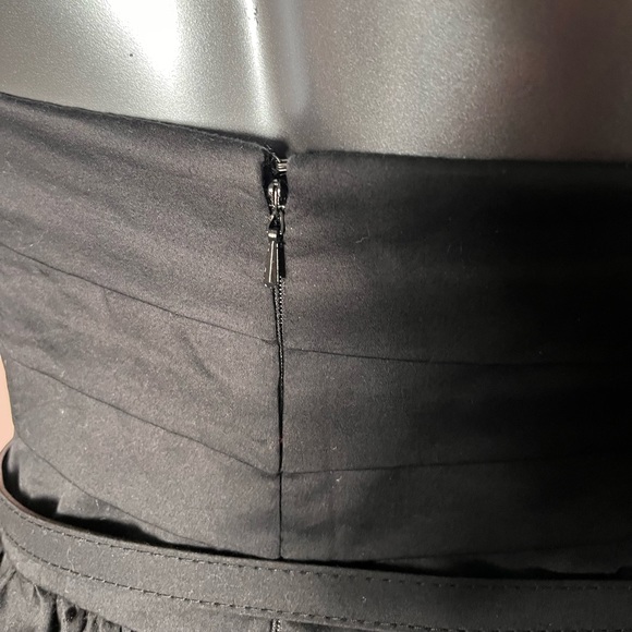 NWT Strapless FCUK Belted Ruffle Black Dress - Picture 6 of 9